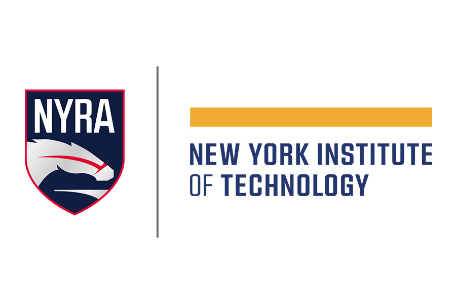 Mashup of New York Racing Association and New York Tech logos