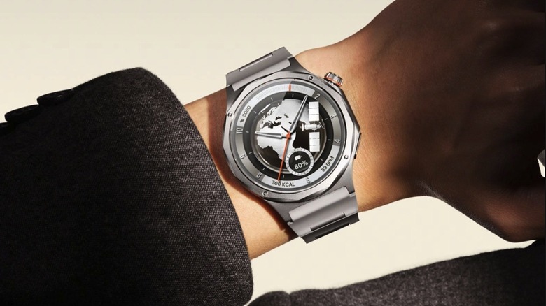A person wearing the Oppo Watch X3