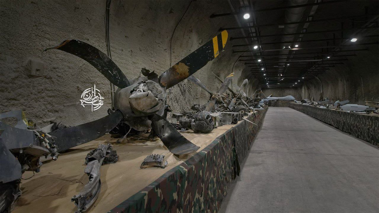 The downed US aircraft on display in Iran.