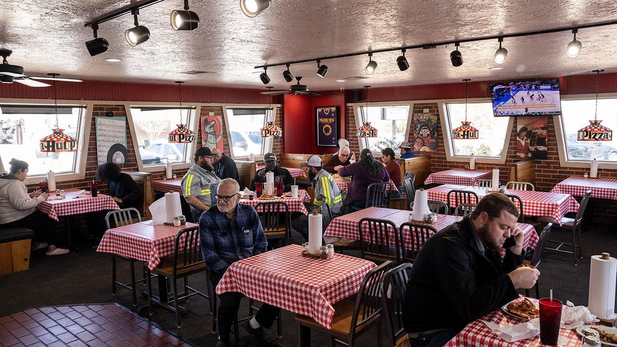 The interior of the Hemstead, Texas Pizza Hut Classic.