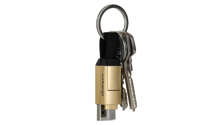 The Rolling Square inCharge 6 charger cables as a keychain.