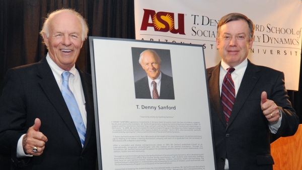 T. Denny Sanford has established the Horatio Alger-Denny Sanford Scholarship Program at 12 universities, including ASU