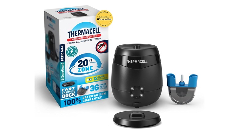 Stock photo of a black mosquito-repelling device