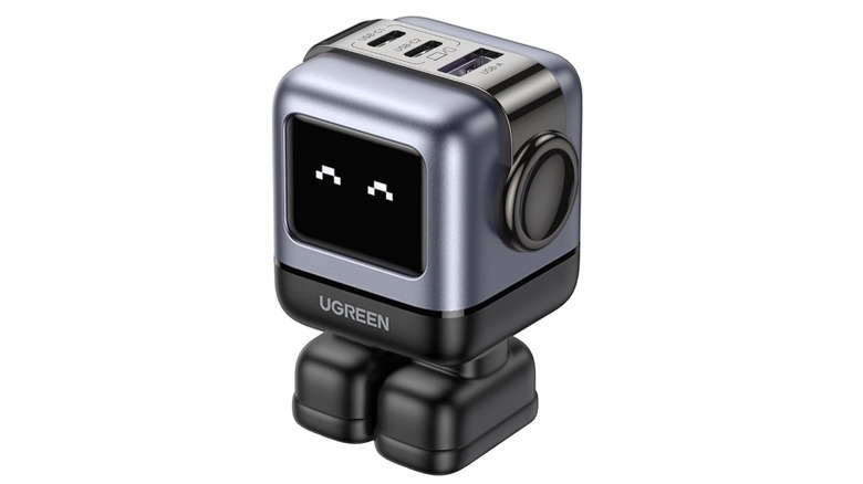 Mockup of a power brick that resembles a robot