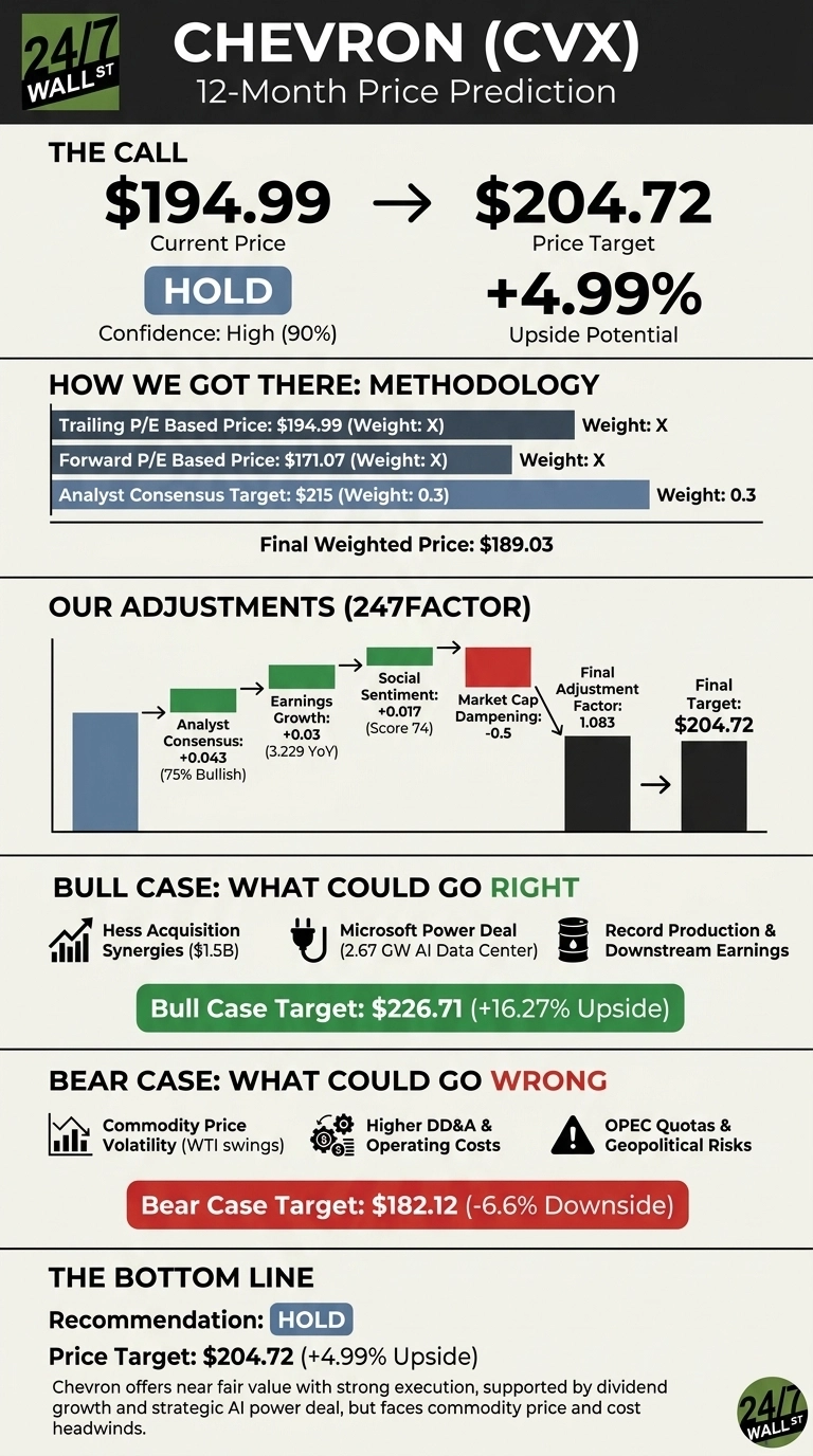 Wall Street is Bullish on Chevron Stock. Here's Our Price Target  infographic