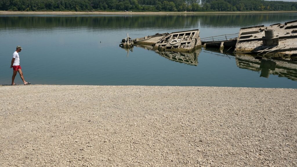 Danube River’s water is dropping so low that World War II ships are emerging Danube River's water is dropping so low that World War II ships are emerging